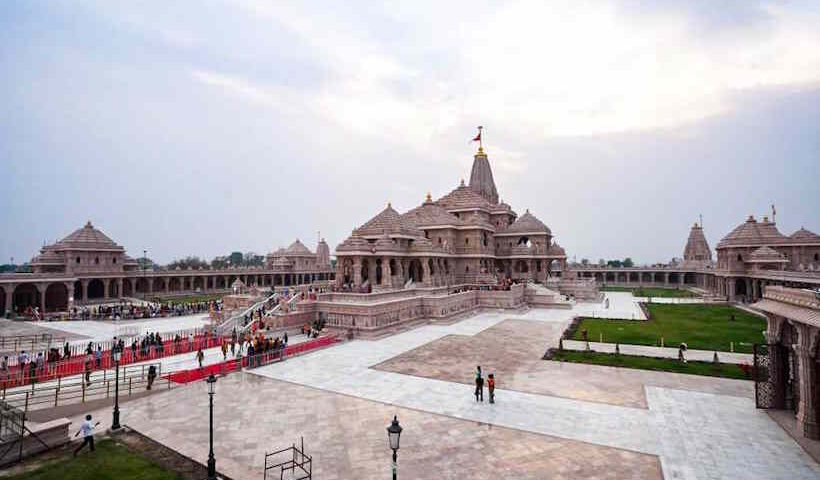 अयोध्या स्थित श्री राम जन्मभूमि मंदिर (तस्वीर क्रेडिट@rashtra_press)