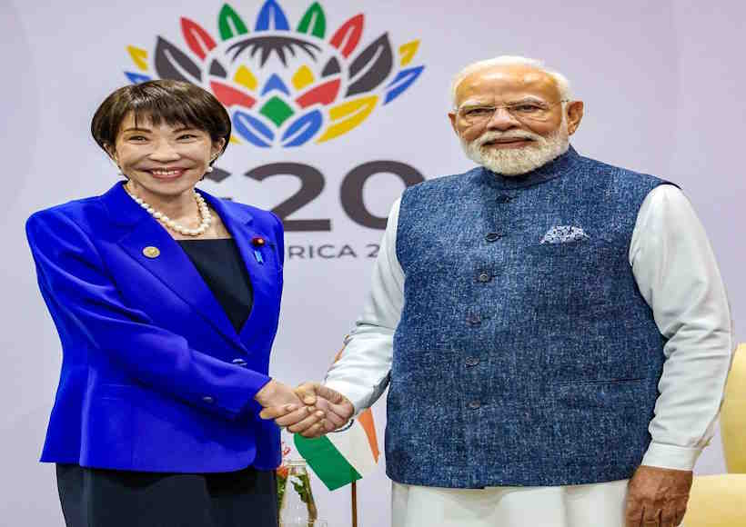 प्रधानमंत्री नरेंद्र मोदी और जापान की प्रधानमंत्री सनाए ताकाइची (तस्वीर क्रेडिट@rashtra_press)