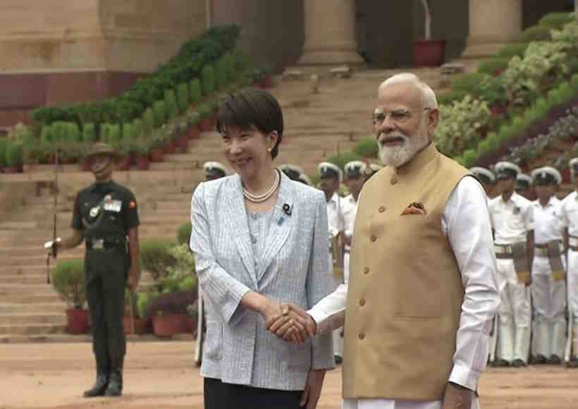जापान की प्रधानमंत्री साने ताकाइची और प्रधानमंत्री नरेंद्र मोदी(तस्वीर क्रेडिट@rashtra_press)