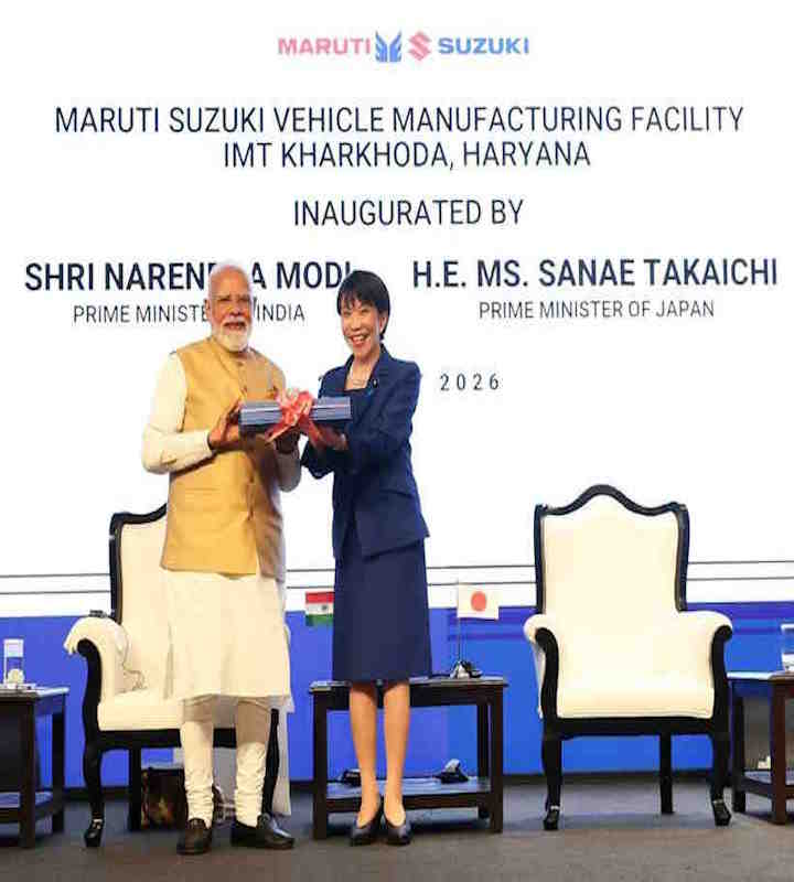 प्रधानमंत्री नरेंद्र मोदी और जापान की प्रधानमंत्री साने ताकाइची (तस्वीर क्रेडिट@rashtra_press)