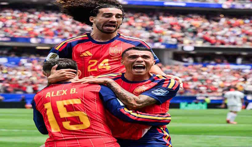स्पेन ने ऑस्ट्रिया को 3-0 से हराकर राउंड ऑफ 16 में बनाई जगह (तस्वीर क्रेडिट@PichayaninMild)