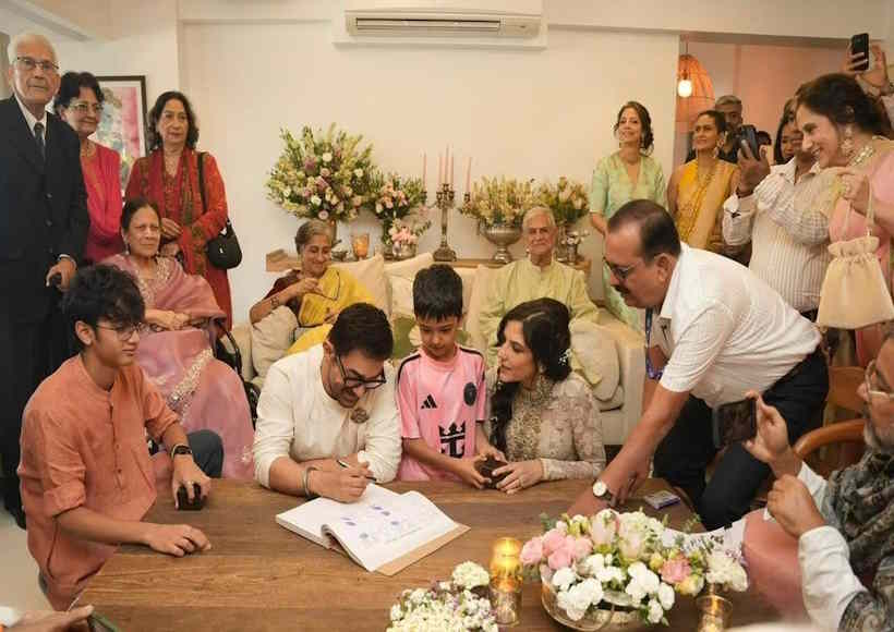 आमिर खान ने गौरी स्प्रैट संग रचाई तीसरी शादी (तस्वीर क्रेडिट@rashtra_press)