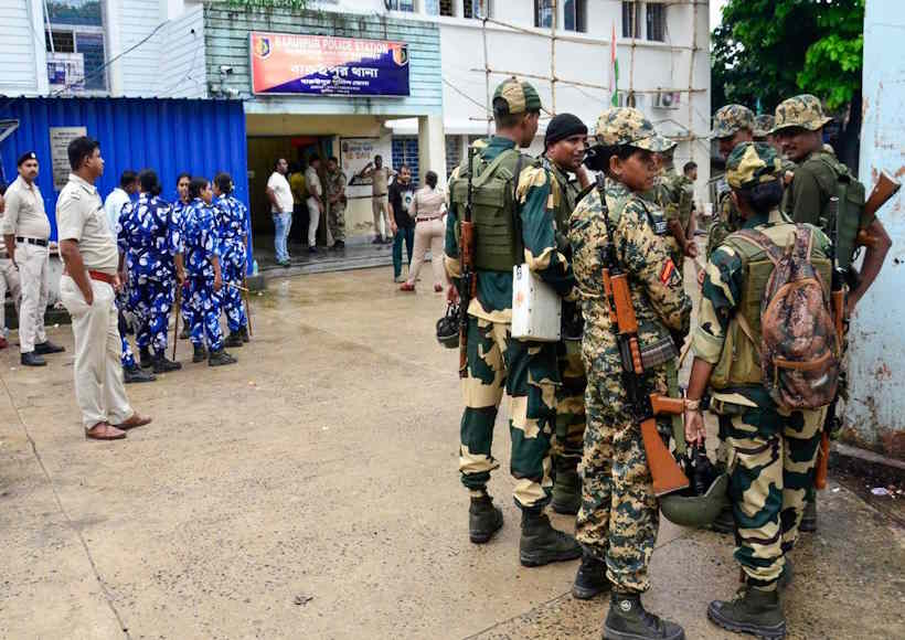 बारुईपुर हिंसा मामले में पुलिस की बड़ी कार्रवाई (तस्वीर क्रेडिट@rashtra_press)
