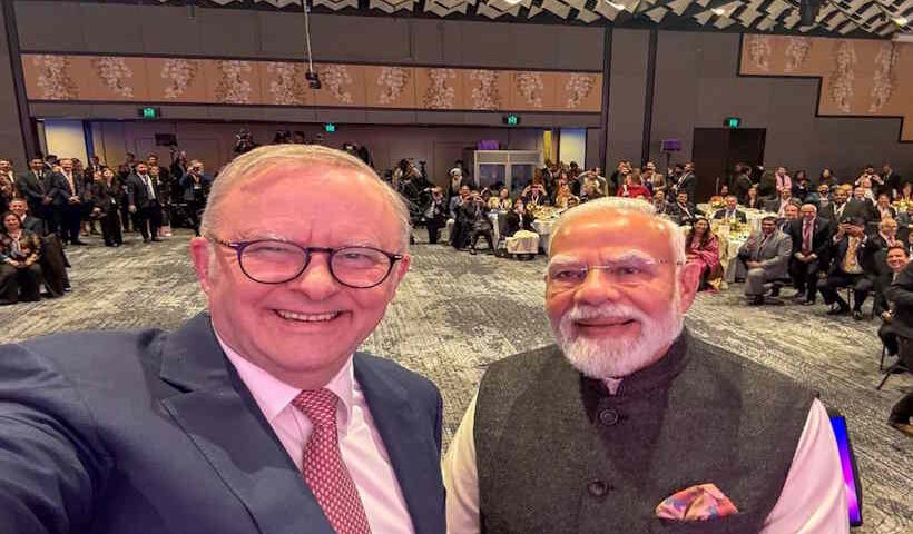 प्रधानमंत्री मोदी और ऑस्ट्रेलिया के प्रधानमंत्री एंथनी अल्बनीज (तस्वीर क्रेडिट@rashtra_press)