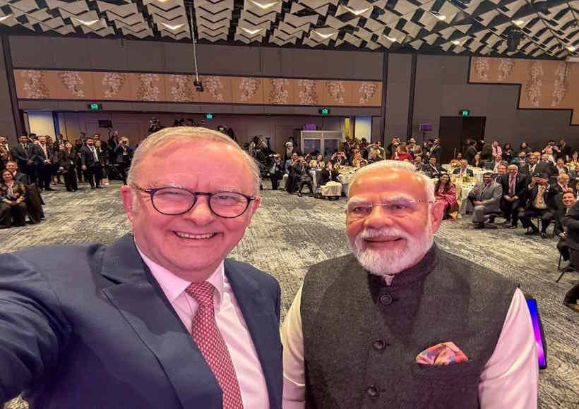प्रधानमंत्री मोदी और ऑस्ट्रेलिया के प्रधानमंत्री एंथनी अल्बनीज (तस्वीर क्रेडिट@rashtra_press)