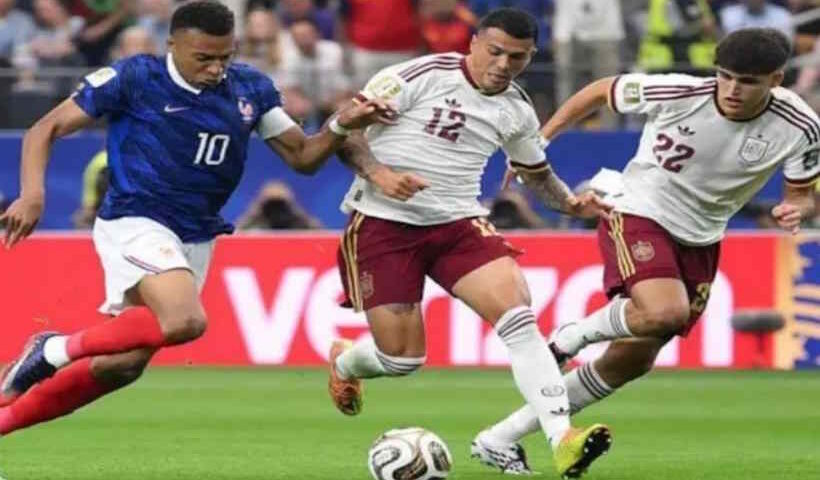 फीफा वर्ल्ड कप 2026 में स्पेन ने फ्रांस को 2-0 से हराकर फाइनल में बनाई जगह (तस्वीर क्रेडिट@shashiranjan_yd)