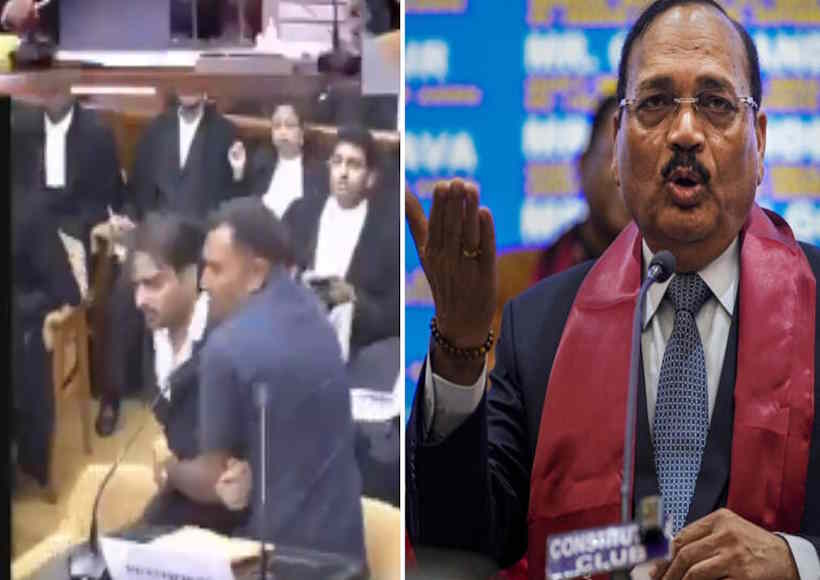सुप्रीम कोर्ट में कथित हंगामे के मामले में लखनऊ विश्वविद्यालय के दो विधि छात्र गिरफ्तार (तस्वीर क्रेडिट@DeccanHerald)