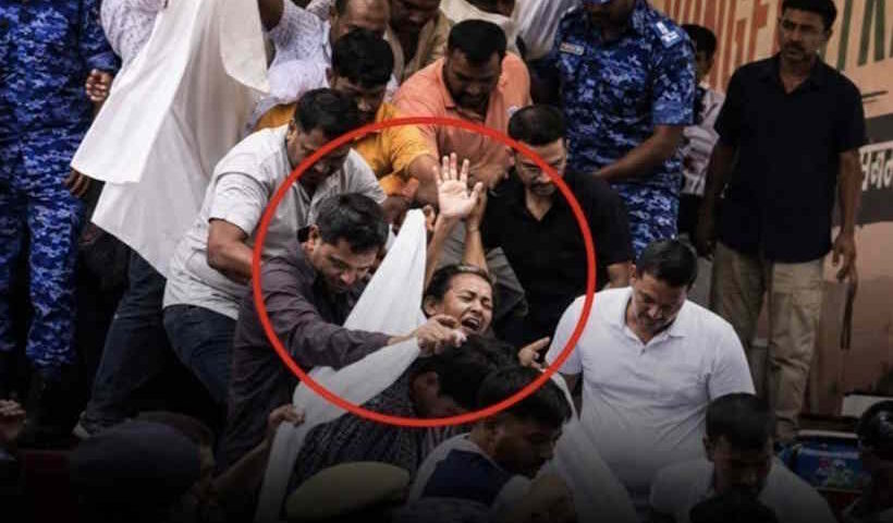 भूख हड़ताल के बीच सोनम वांगचुक को पुलिस ने अस्पताल पहुँचाया (तस्वीर क्रेडिट@iAtulKrishan1)