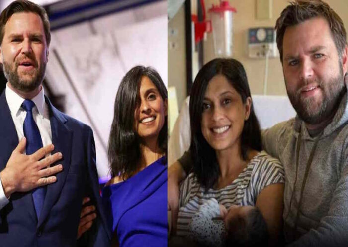 अमेरिका के उपराष्ट्रपति जेडी वेंस और उनकी पत्नी उषा वेंस (तस्वीर क्रेडिट@KortneyGlavin90)