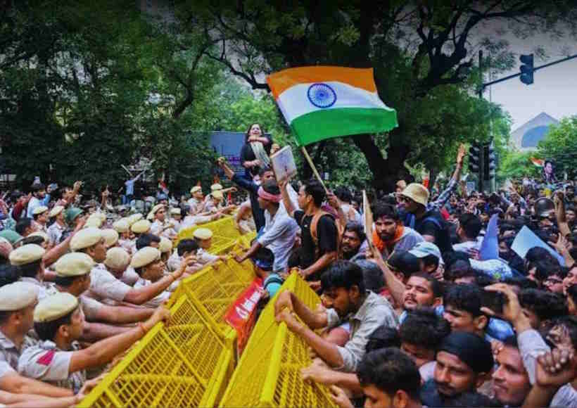 जंतर-मंतर हिंसा (तस्वीर क्रेडिट@Bhartiy_2611)