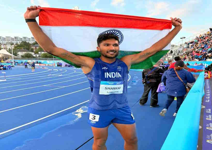 भारत के स्टार एथलीट तेजस्विन शंकर (तस्वीर क्रेडिट@AdityaGund)
