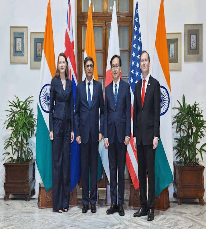 भारत-अमेरिका-जापान-ऑस्ट्रेलिया ने क्वाड सहयोग की सहयोग की समीक्षा की (तस्वीर क्रेडिट@AIRNewsHindi)