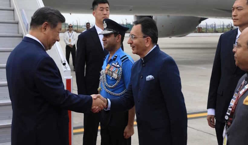 भारत पहुँचे शी जिनपिंग (तस्वीर क्रेडिट@AIRNewsHindi)
