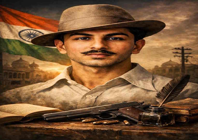 शहीद भगत सिंह की जयंती पर पीएम मोदी ने किया नमन (तस्वीर क्रेडिट@gondane_nikhil)