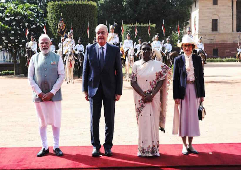 प्रधानमंत्री मोदी और राष्ट्रपति परमेलिन के बीच द्विपक्षीय वार्ता (तस्वीर क्रेडिट@HsnewsBharat)