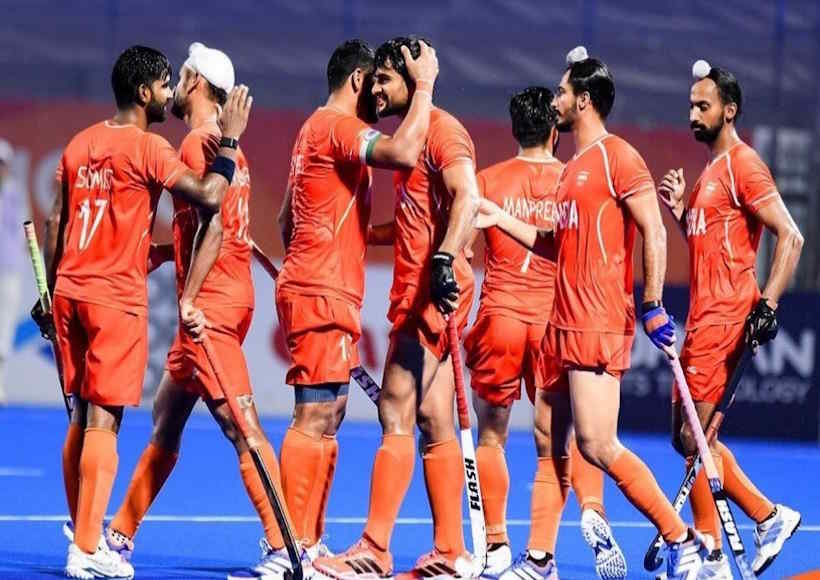 एशियन गेम्स 2026 में भारतीय पुरुष हॉकी टीम ने मलेशिया को 5-1 से रौंदकर जीता गोल्ड (तस्वीर क्रेडिट@PardeepMoun)