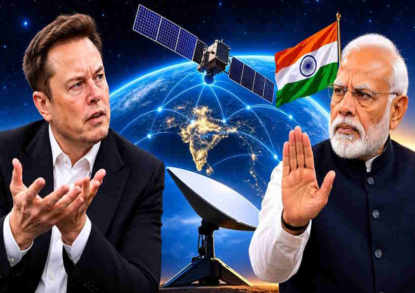 मस्क के स्टारलिंक बयान के बीच रिलायंस के शेयरों में गिरावट (तस्वीर क्रेडिट@SONELALRAWAT87)