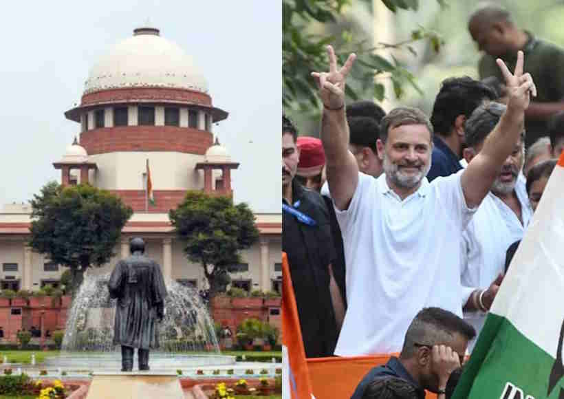 राहुल गांधी को सुप्रीम कोर्ट से राहत (तस्वीर क्रेडिट@PeoplesUpdate)