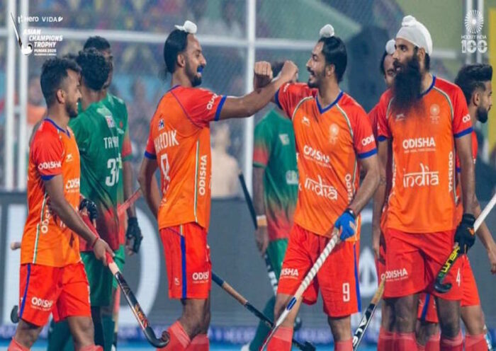 एशियन चैंपियंस ट्रॉफी में भारत का धमाकेदार आगाज, बांग्लादेश को 13-0 से रौंदा (तस्वीर क्रेडिट@ViratKoisa18)