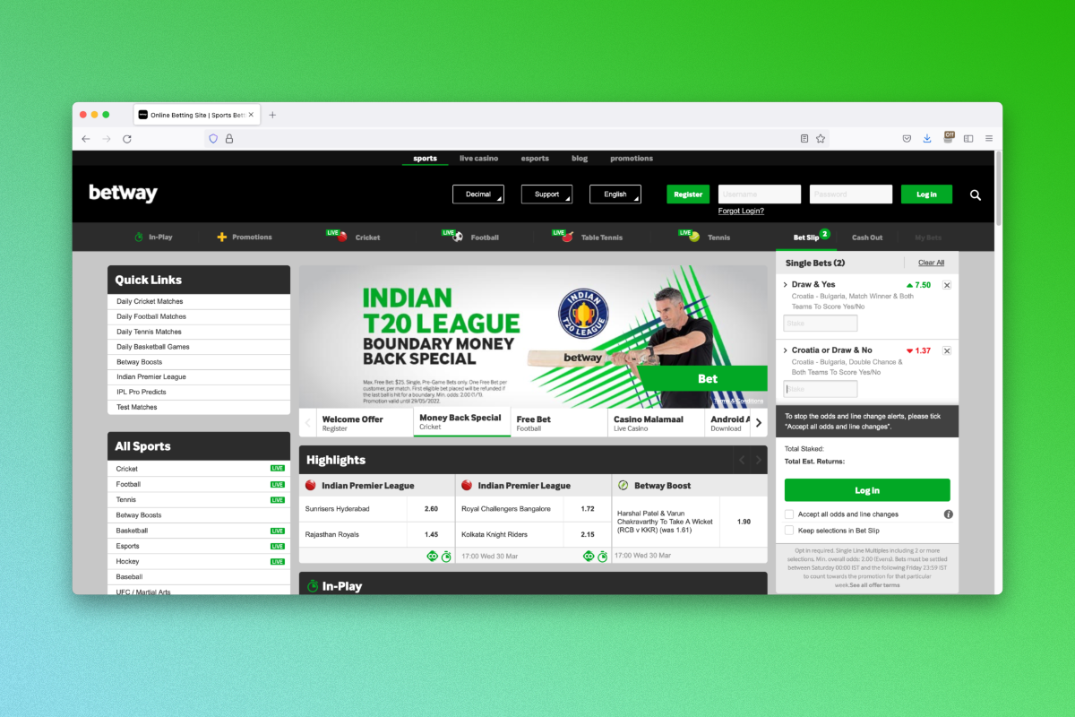 Betway India Review 2022