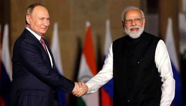 Indian Prime Minister Narendra Modi and Russian President Vladimir Putin