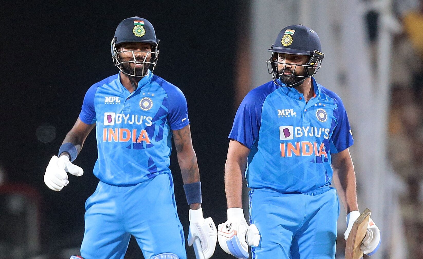 Indian captain Rohit Sharma and batter Hardik Pandya