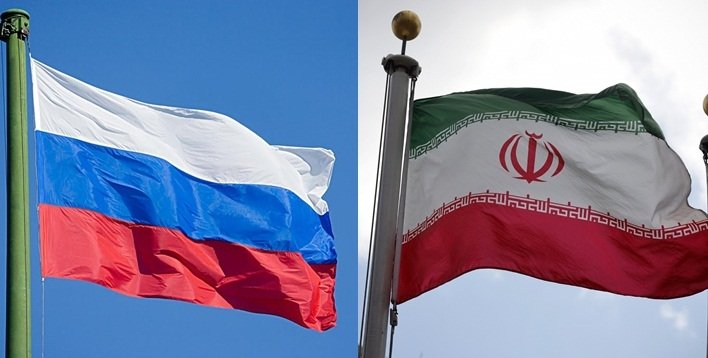 Russia, Iran flag