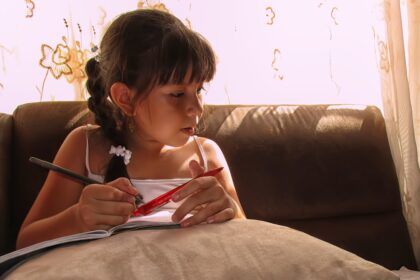 Child studying