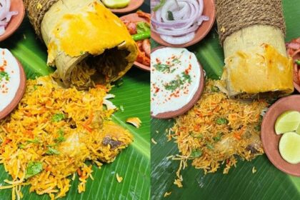 The flavour and essence of cooking in bamboo hollows