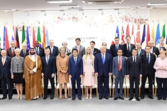 G20 countries leaders at the special session on Women's Empowerment in Osaka, Japan on June 29, 2019