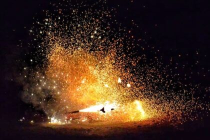 Diwali with firecrackers