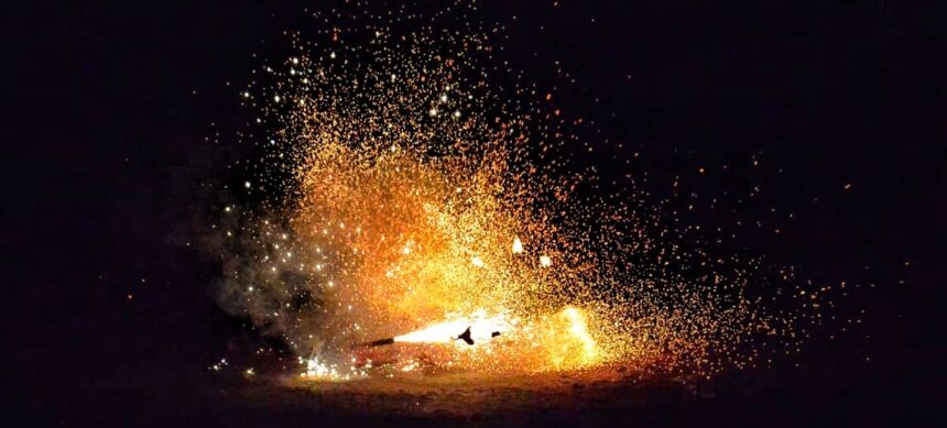 Diwali with firecrackers