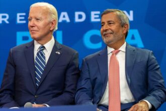 Sanjay Mehrotra and Joe Biden