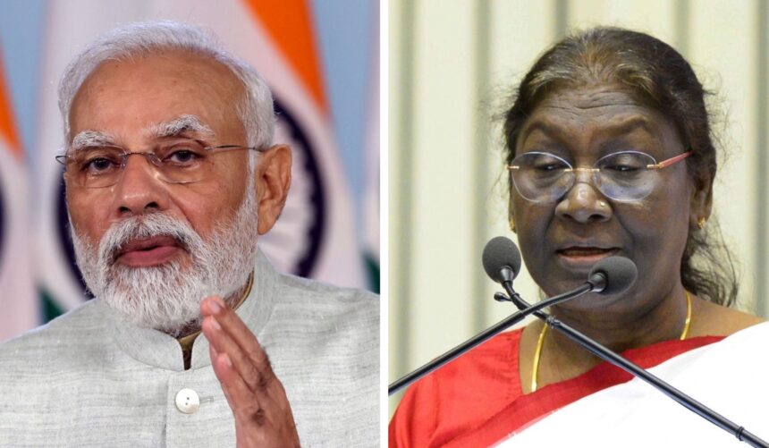 Prime Minister Narendra Modi and President Droupadi Murmu