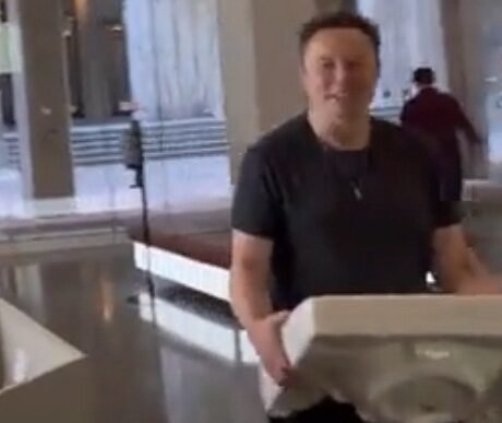 Elon Musk at Twitter HQ