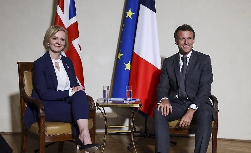 UK PM Liz Truss and French President Emmanuel Macron