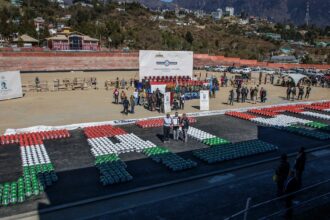 Tawang district enters Guinness World Records by forming largest helmet sentence