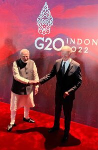 Indian Prime Minister Narendra Modi with US President Joe Biden