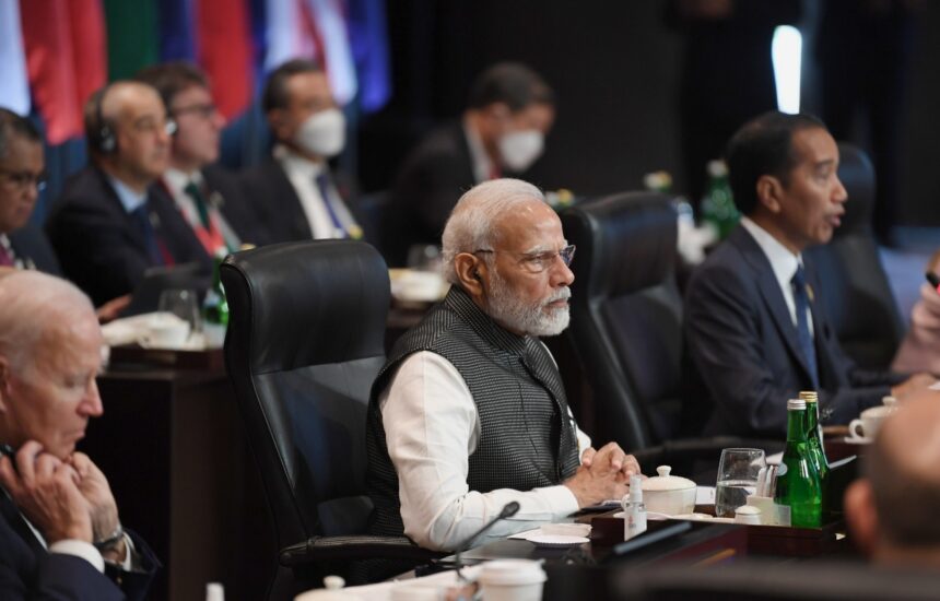Prime Minister Narendra Modi attends the G20 Working Session on food & energy security, in Bali