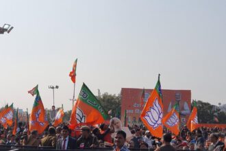 CBD Ground decked up ahead of PM Modi's rally