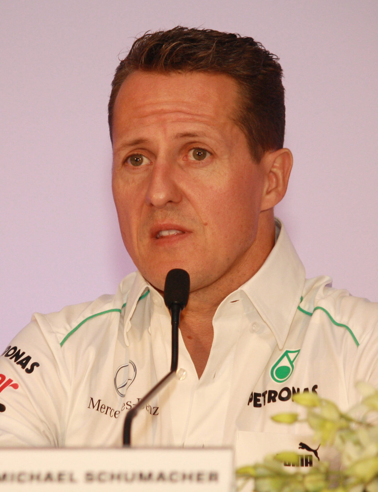 Formula One racing press conference