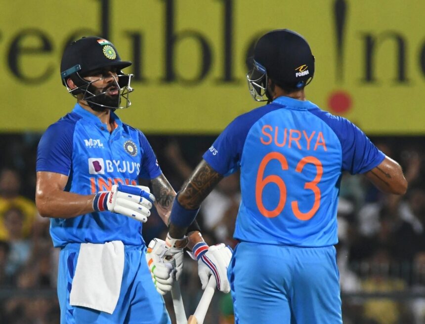 Indian batter Virat Kohli and Suryakumar Yadav