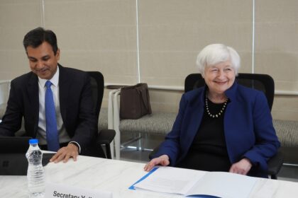 Janet L. Yellen, U.S. Secretary of the Treasury, met technology sector leaders of Microsoft India development center