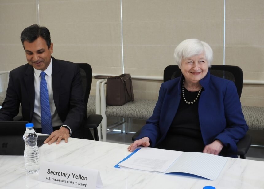 Janet L. Yellen, U.S. Secretary of the Treasury, met technology sector leaders of Microsoft India development center