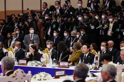 President Yoon Suk-yeol attends an East Asia Summit in Phnom Penh