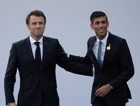 UK PM Rishi Sunak and French President Emmanuel Macron