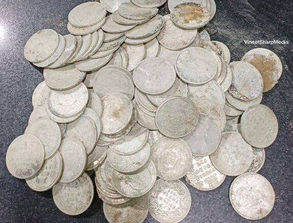 Silver coins found in Lucknow