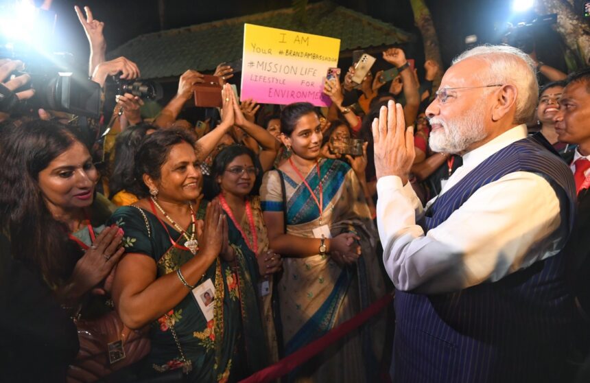 PM Modi interacting with Indian diaspora in Bali
