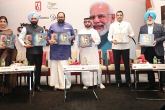 Union Minister Rajeev Chandrashekhar releases two books on PM Modi in Dubai