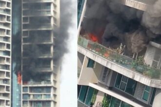 Fire engulfs Parel skyscraper, many feared trapped